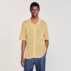 Sandro / Crochet shirt Nut