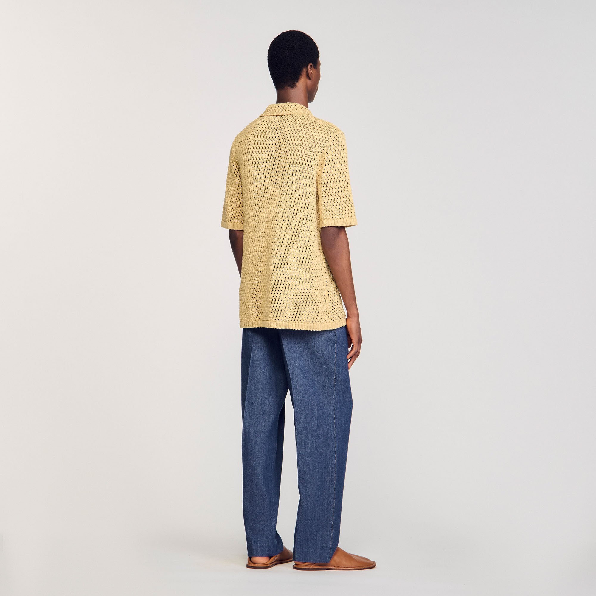 Sandro / Crochet shirt Nut