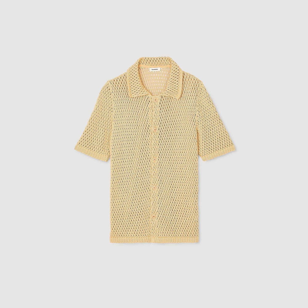 Sandro / Crochet shirt Nut