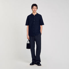 Sandro / Waffled shirt Midnight Blue
