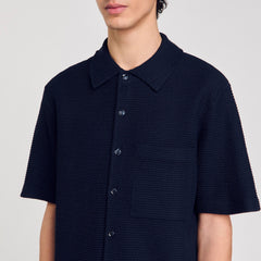 Sandro / Waffled shirt Midnight Blue