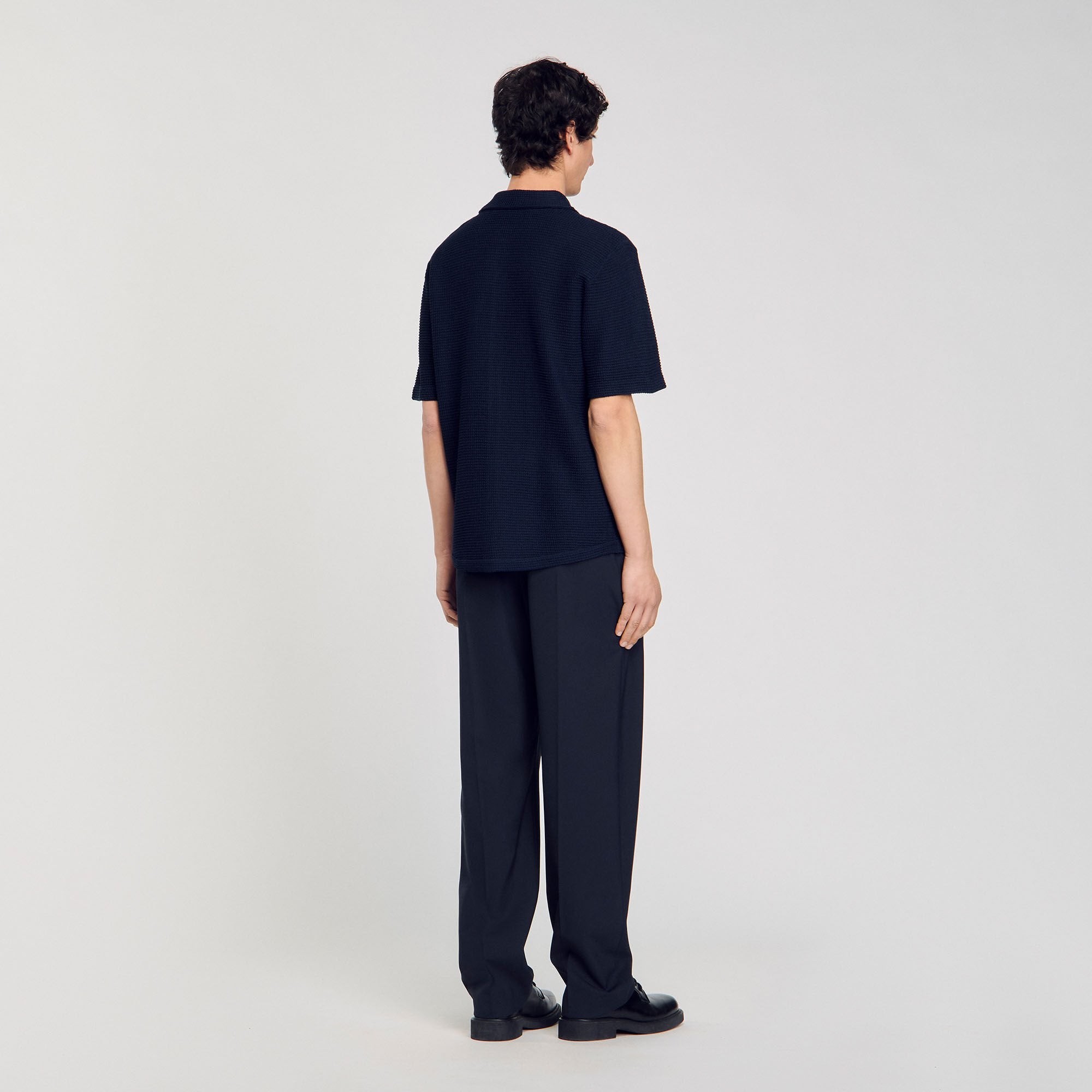 Sandro / Waffled shirt Midnight Blue