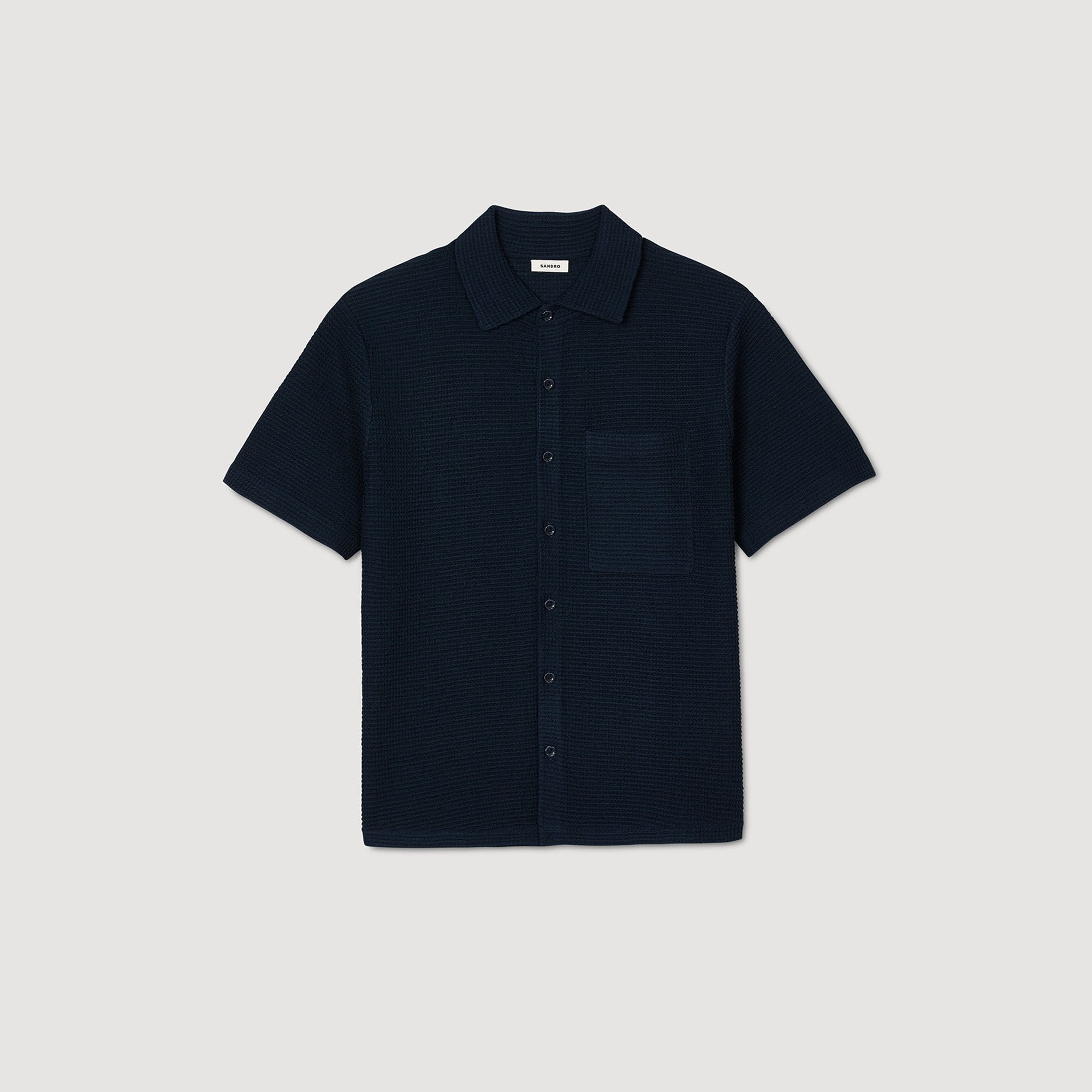 Sandro / Waffled shirt Midnight Blue