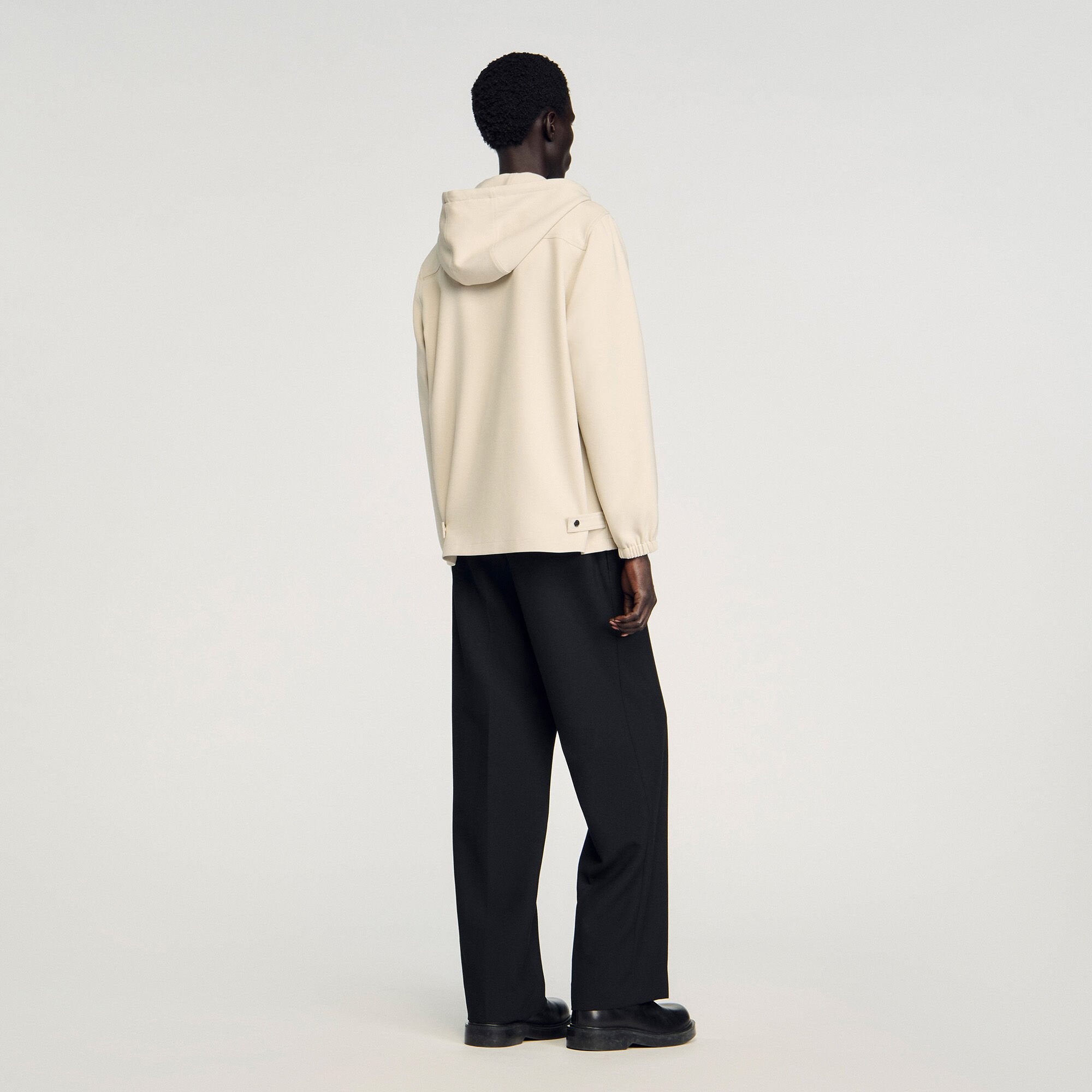 Sandro / Hooded shirt jacket Putty