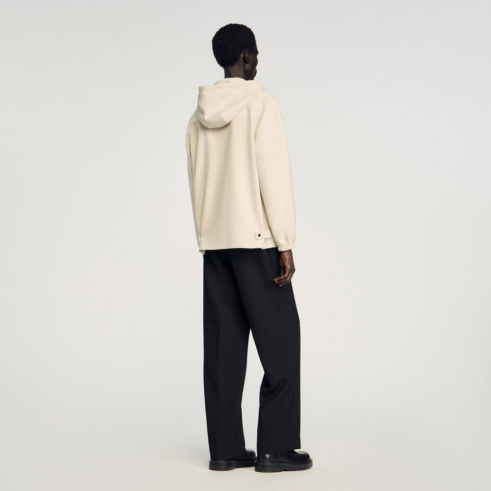 Sandro / Hooded shirt jacket Putty