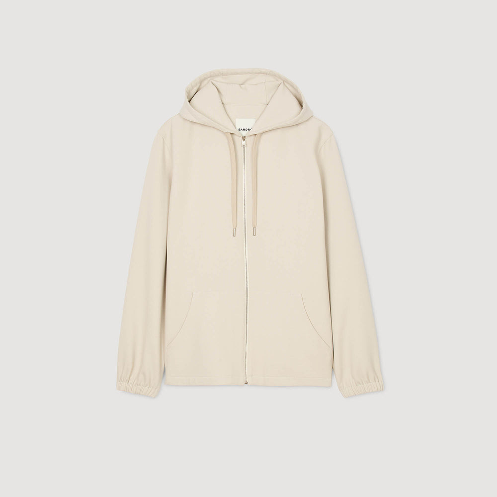 Sandro / Hooded shirt jacket Putty