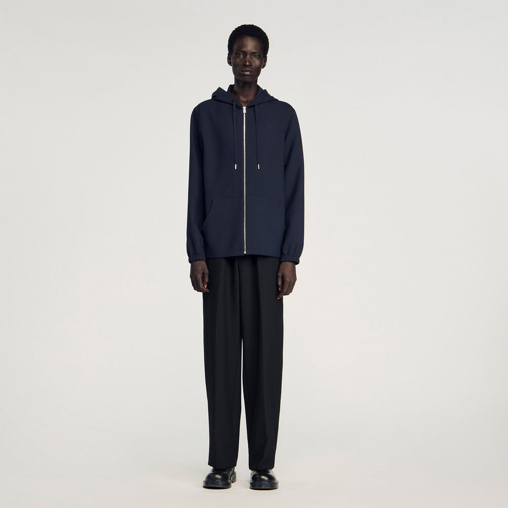 Sandro / Hooded shirt Navy Blue