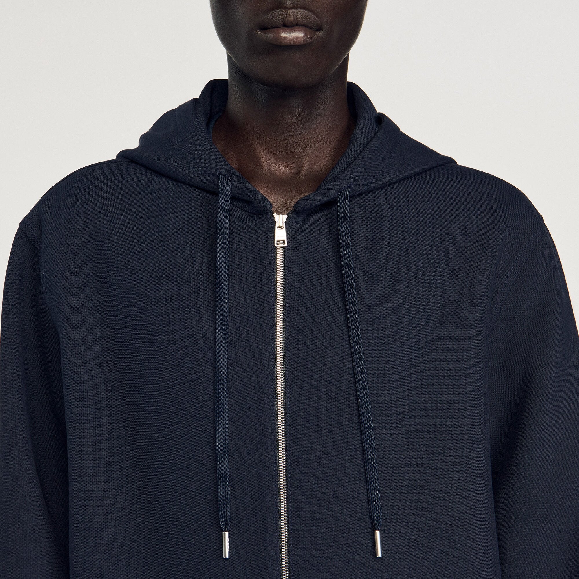Sandro / Hooded shirt Navy Blue