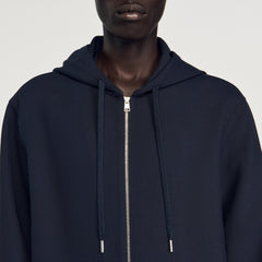 Sandro / Hooded shirt Navy Blue