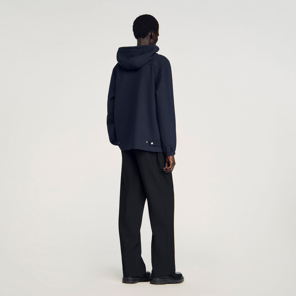 Sandro / Hooded shirt Navy Blue