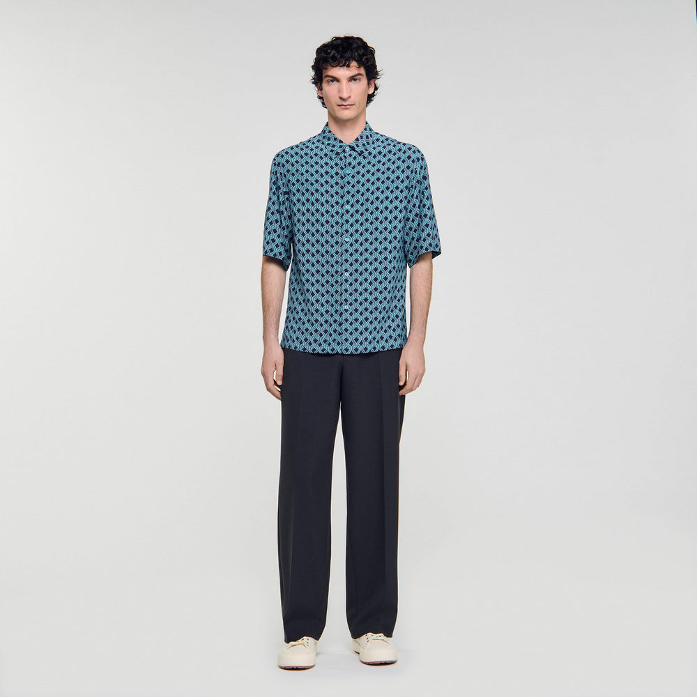 Sandro / Rope print shirt Navy Blue