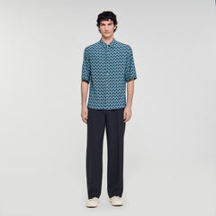 Sandro / Rope print shirt Navy Blue
