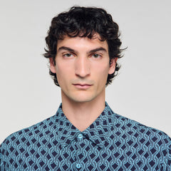Sandro / Rope print shirt Navy Blue