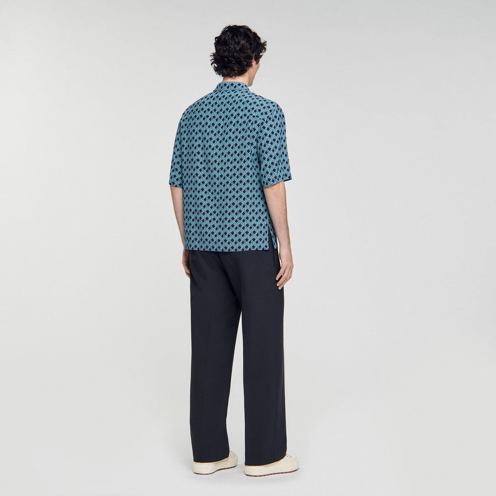 Sandro / Rope print shirt Navy Blue