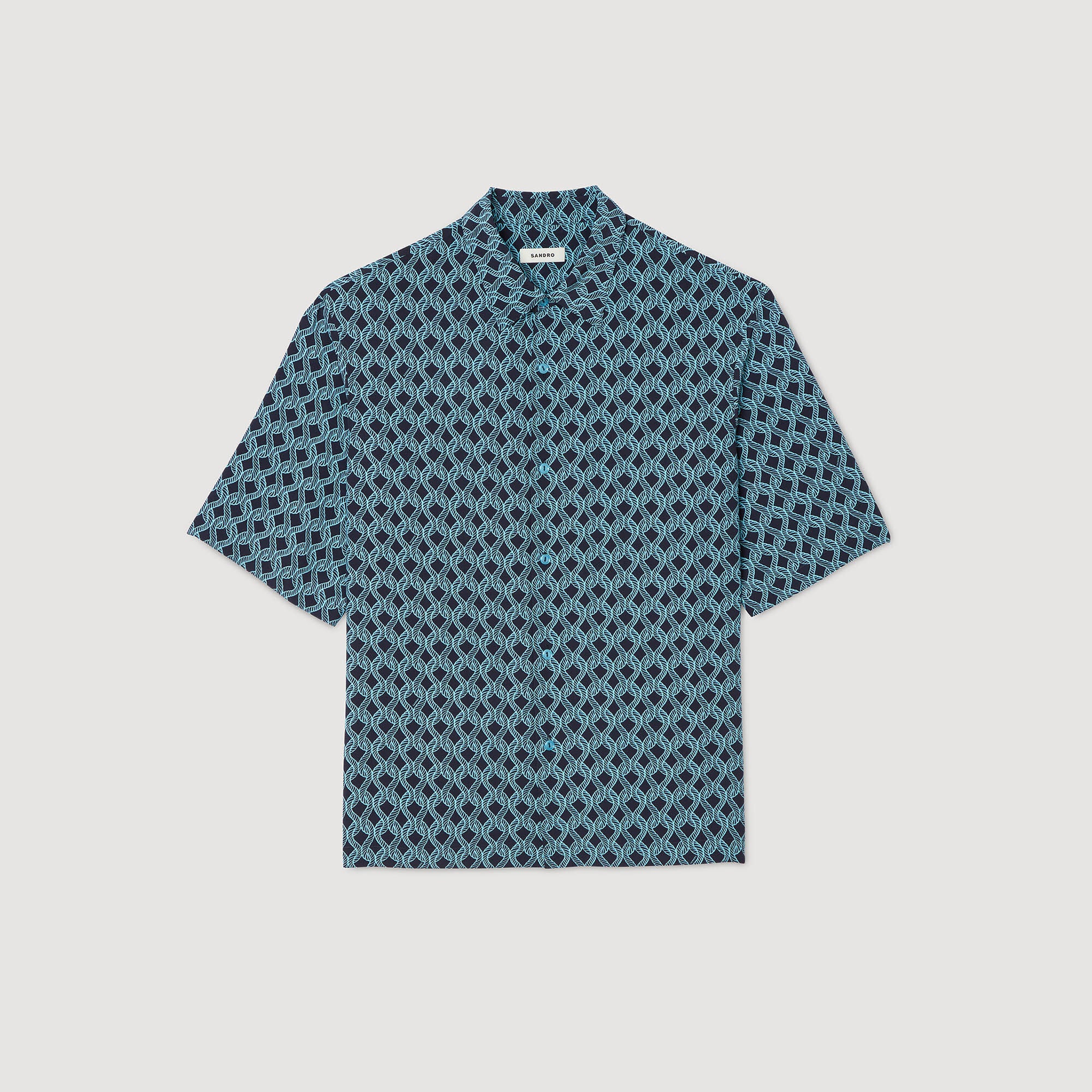 Sandro / Rope print shirt Navy Blue