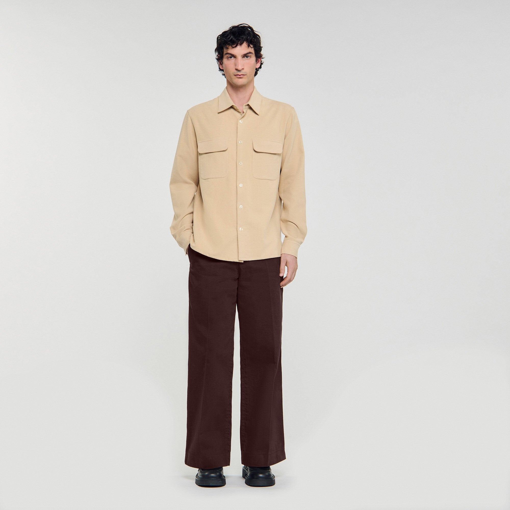 Sandro / Flannel shirt Beige