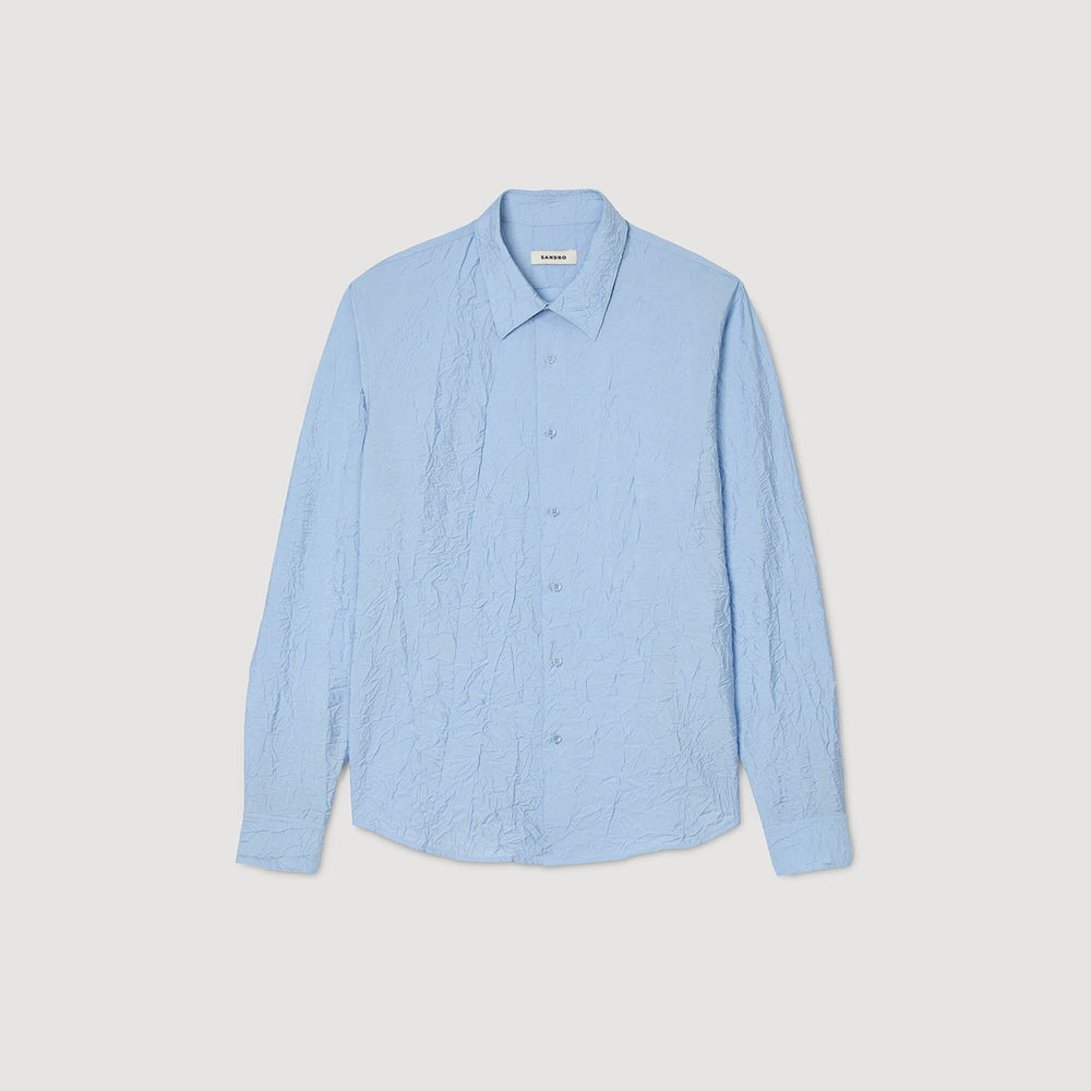 Sandro / Crinkled effect shirt Sky Blue