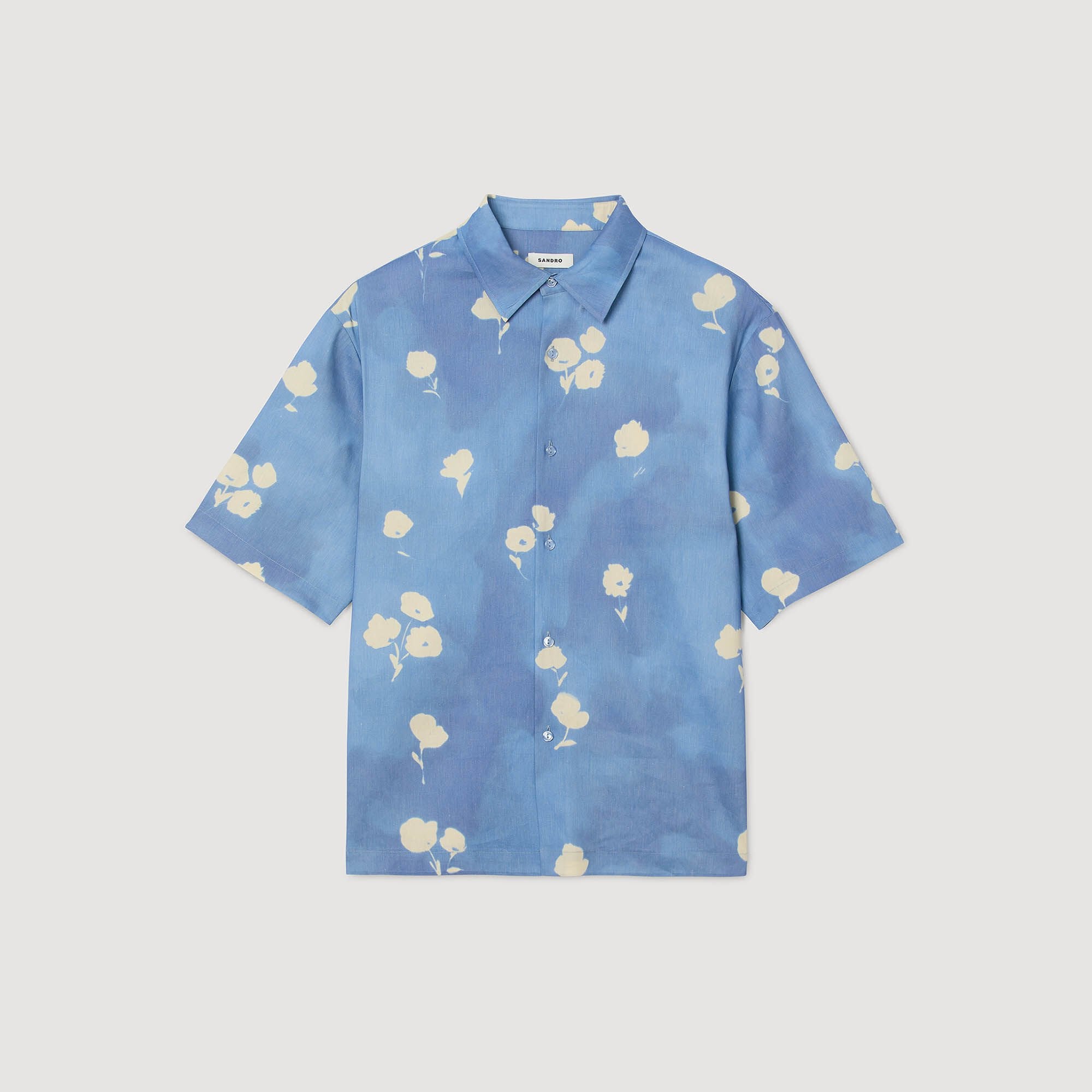 Sandro / Floral motif shirt Blue Office