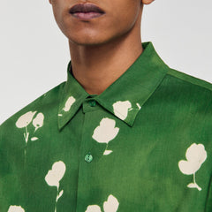 Sandro / Floral motif shirt Lime