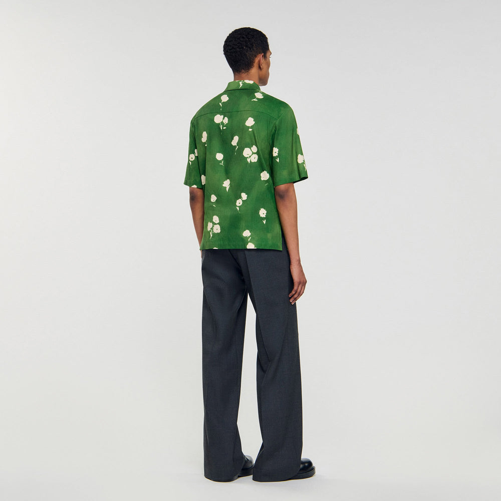 Sandro / Floral motif shirt Lime