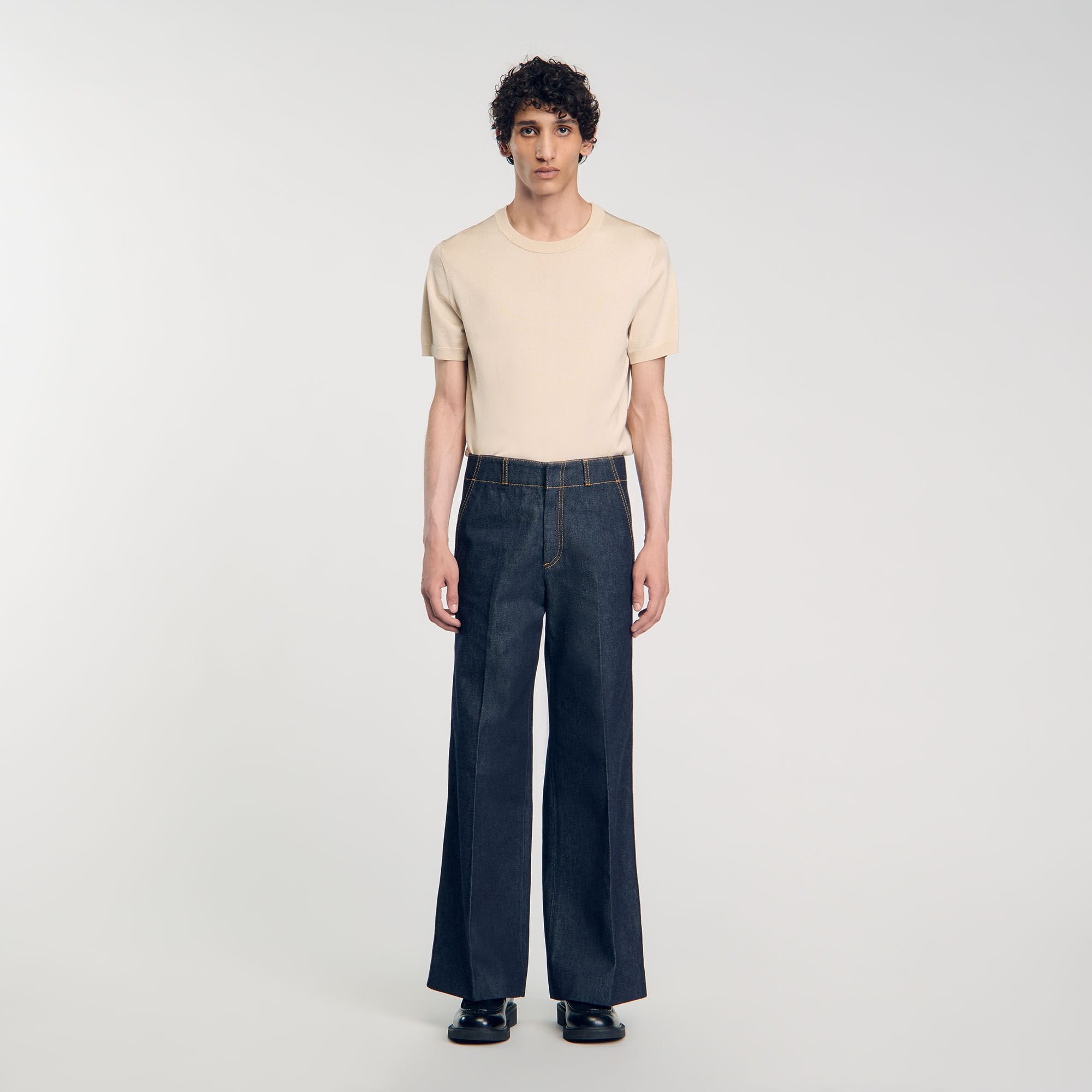 Sandro / Wide-leg jeans Raw-Denim