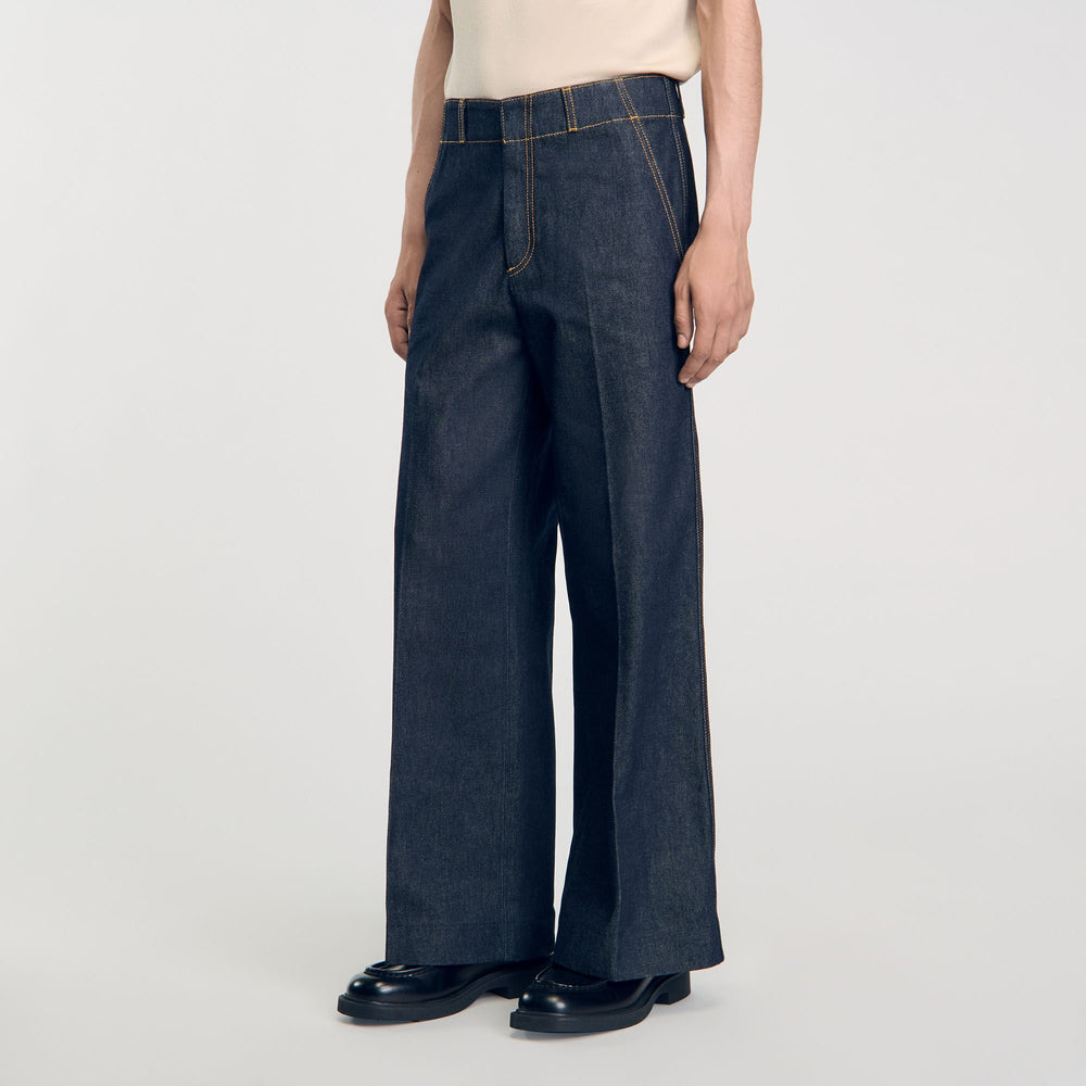 Sandro / Wide-leg jeans Raw-Denim