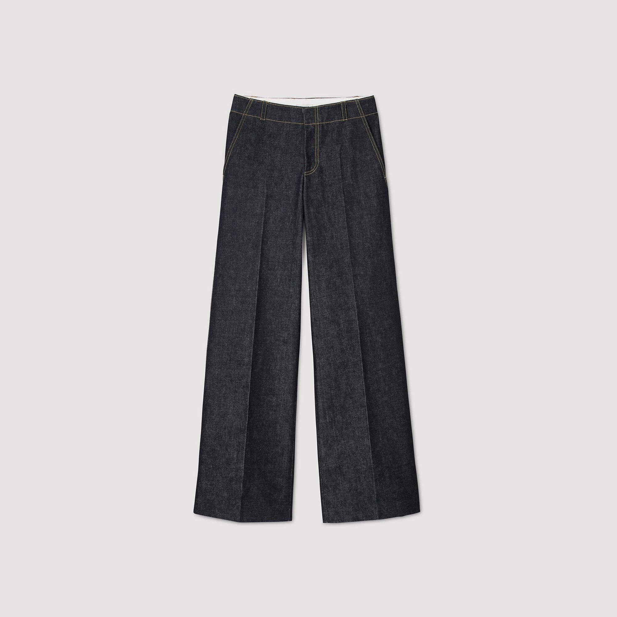Sandro / Wide-leg jeans Raw-Denim