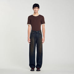 Sandro / Baggy jeans Moka.