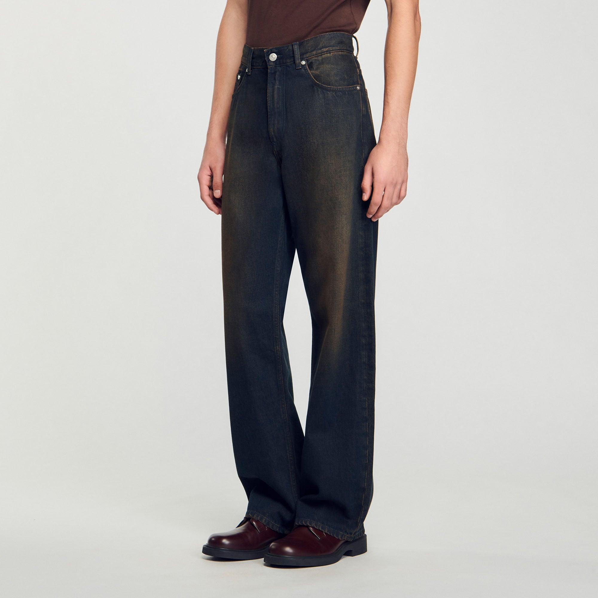 Sandro / Baggy jeans Moka.