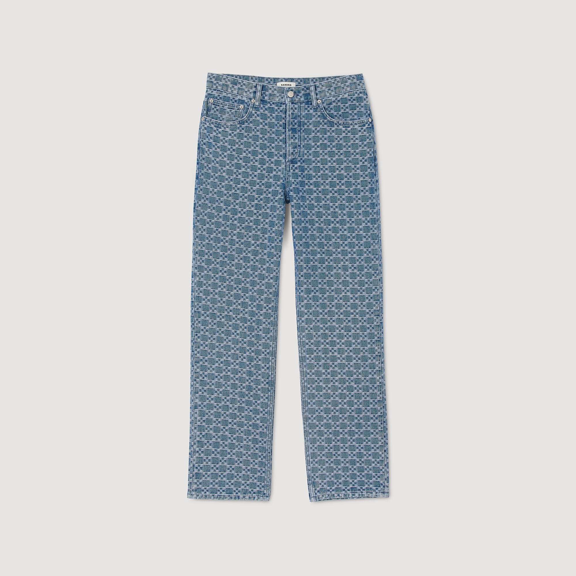 Sandro / Regular-fit Square Cross jeans Blue Vintage - Denim