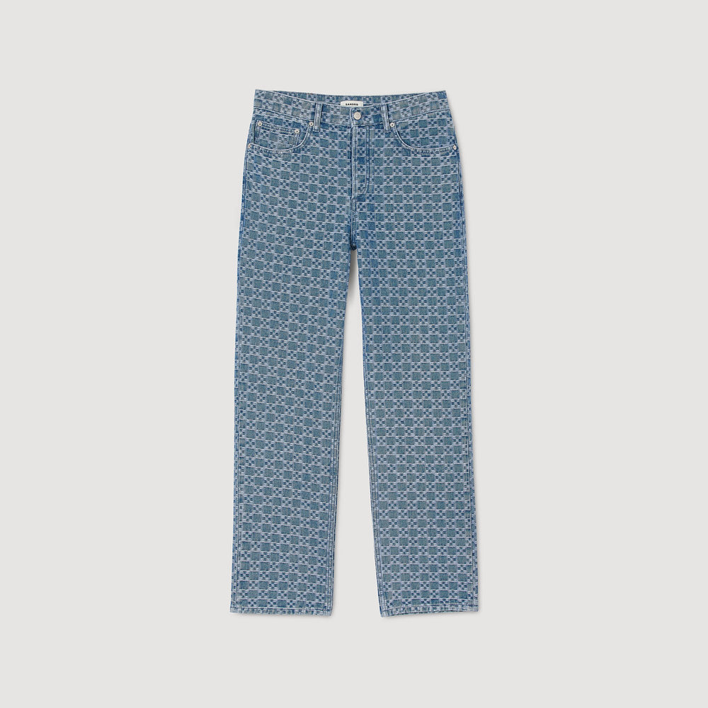 Sandro / Regular-fit Square Cross jeans Blue Vintage - Denim