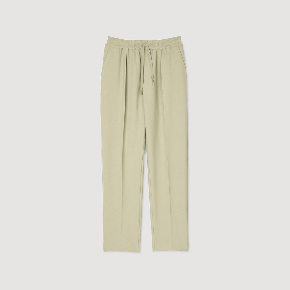 Sandro / Elasticated straight-leg trousers Light Kaki.