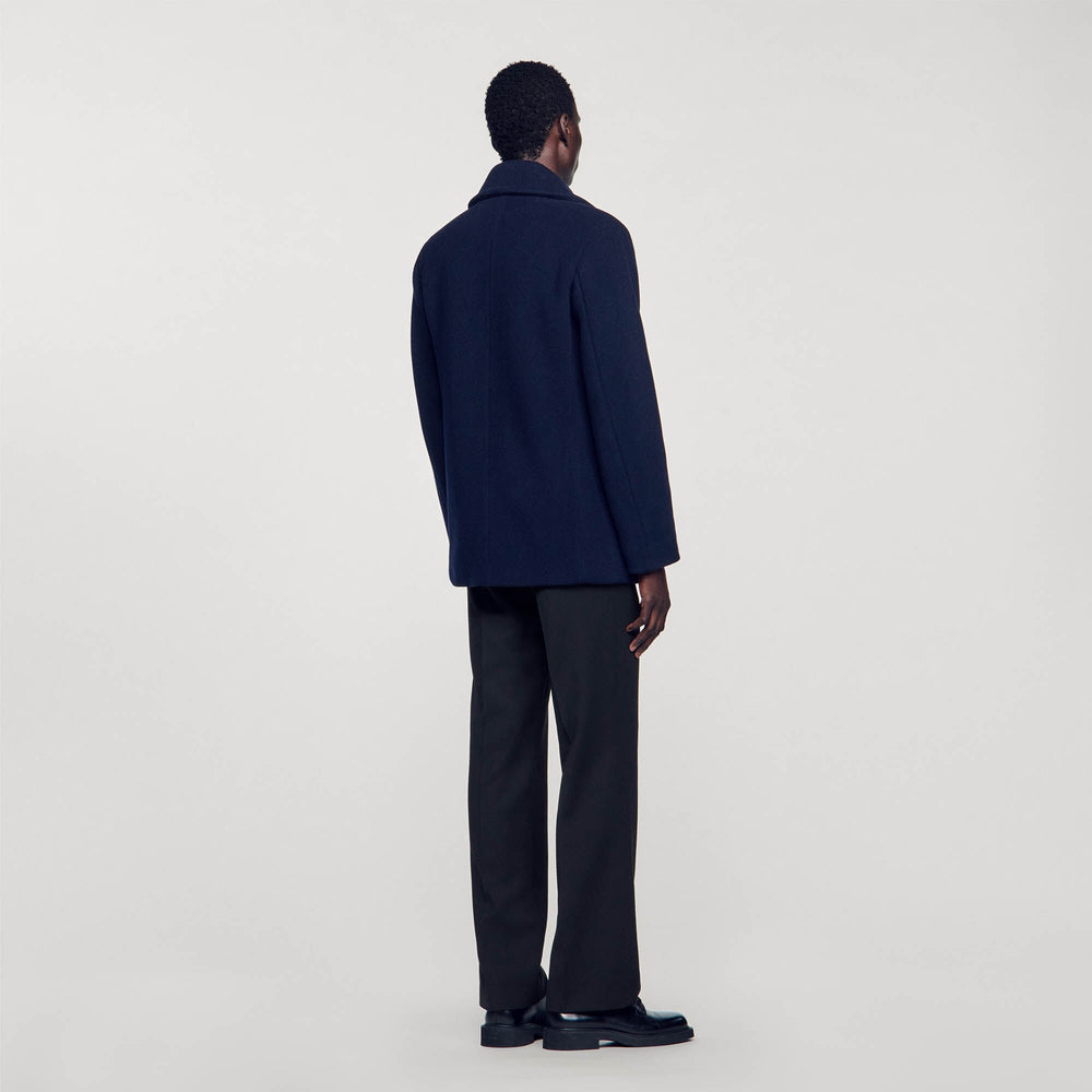 Sandro / Wool pea coat Navy Blue