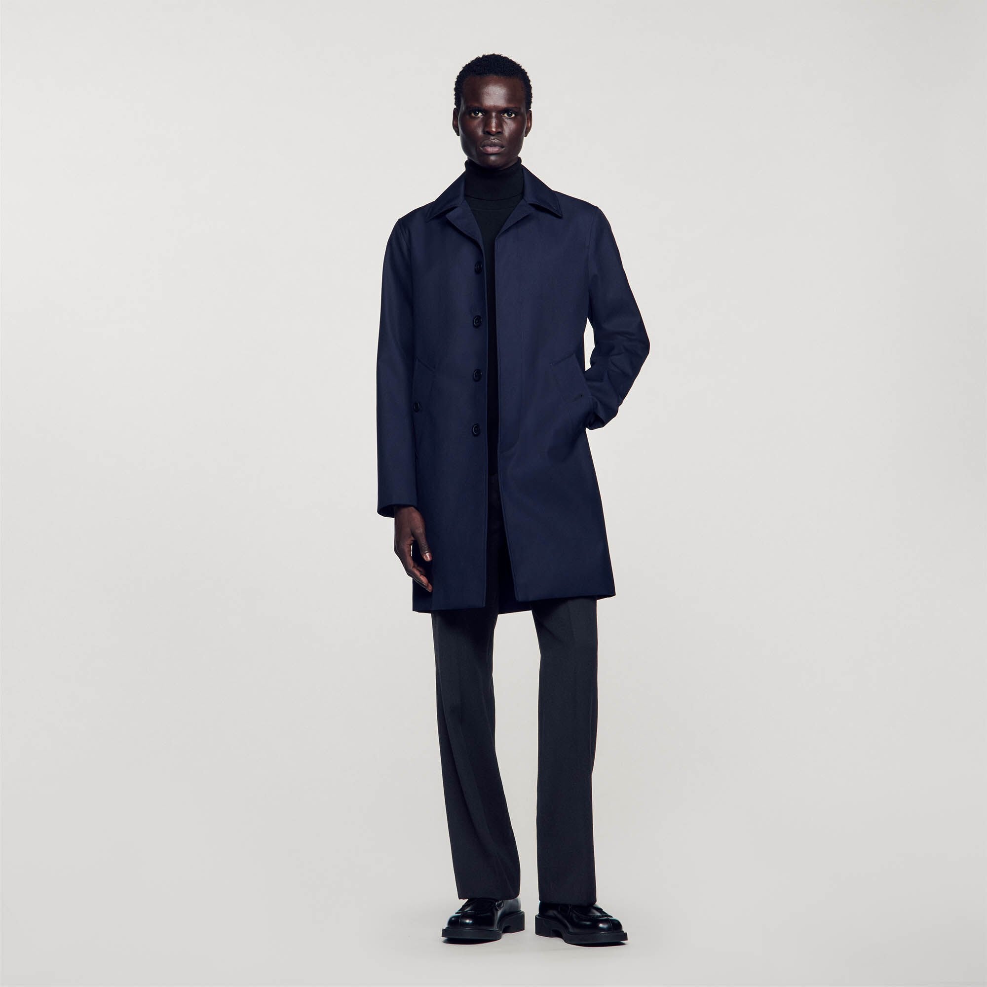 Sandro / Waterproof raincoat Navy Blue