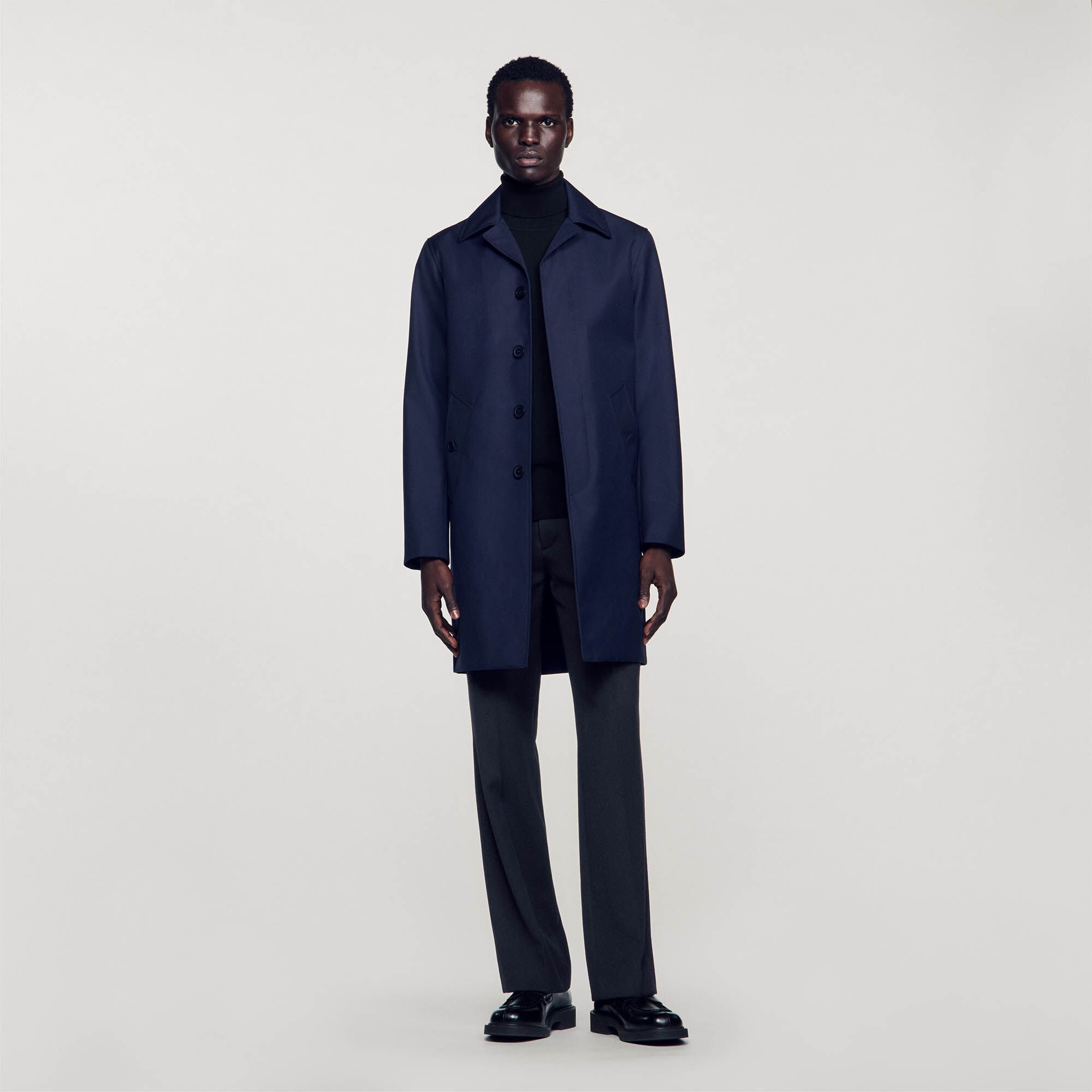 Sandro / Waterproof raincoat Navy Blue