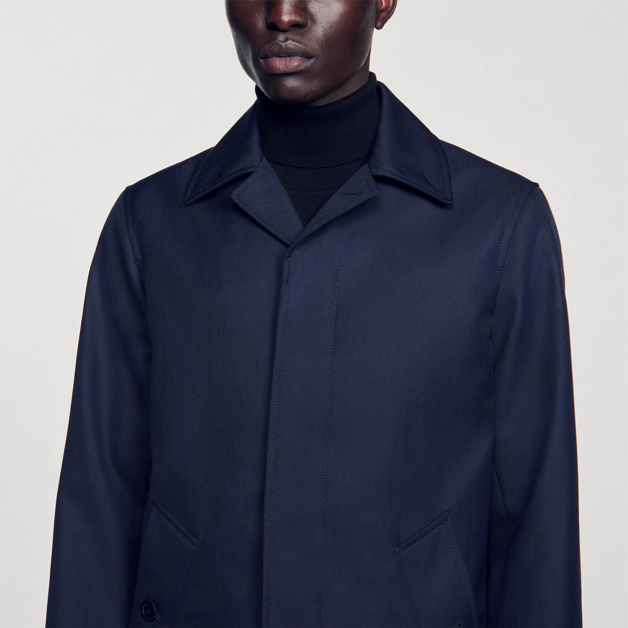 Sandro / Waterproof raincoat Navy Blue