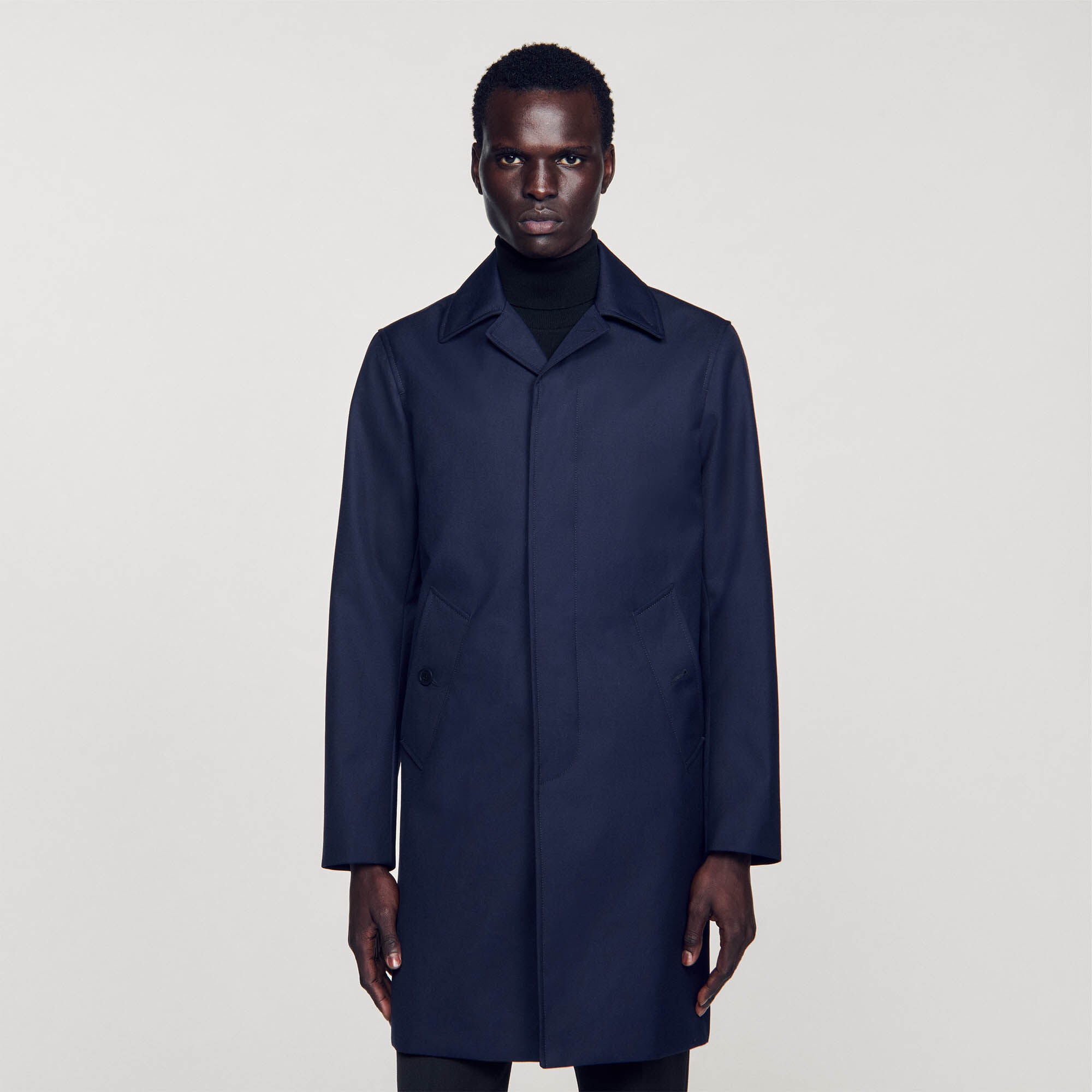 Sandro / Waterproof raincoat Navy Blue