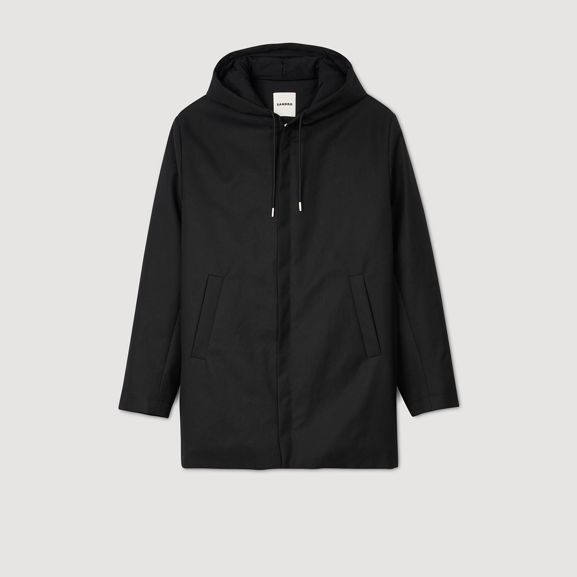 Sandro / Hooded parka with zip Black