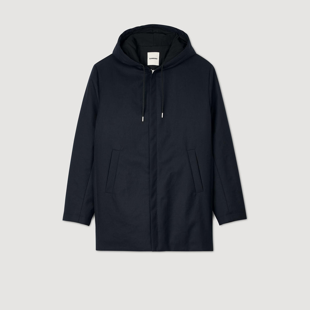 Sandro / Hooded parka with zip Navy Blue