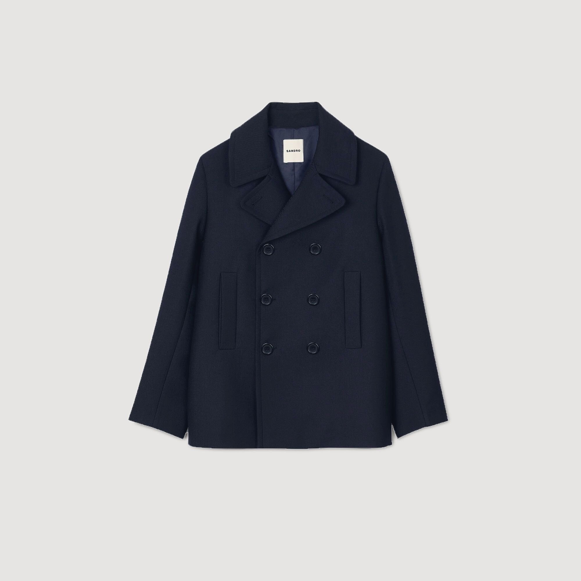 Sandro / Wool blend peacoat Navy Blue
