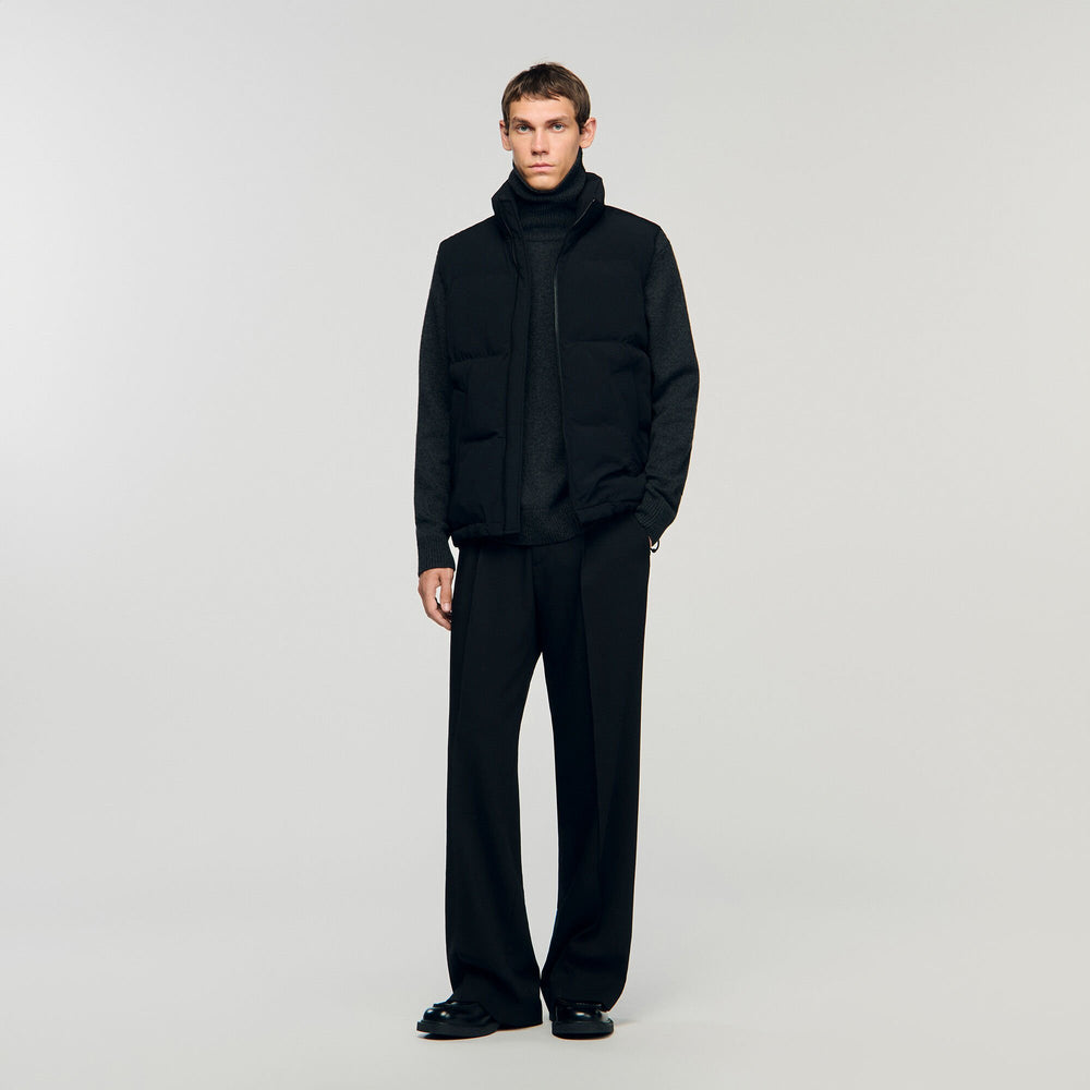 Sandro / Sleeveless technical puffer Black