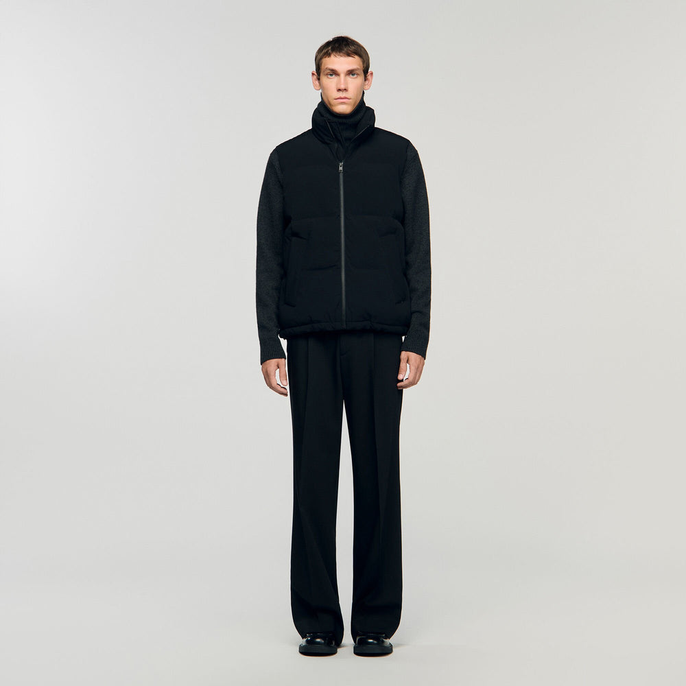 Sandro / Sleeveless technical puffer Black