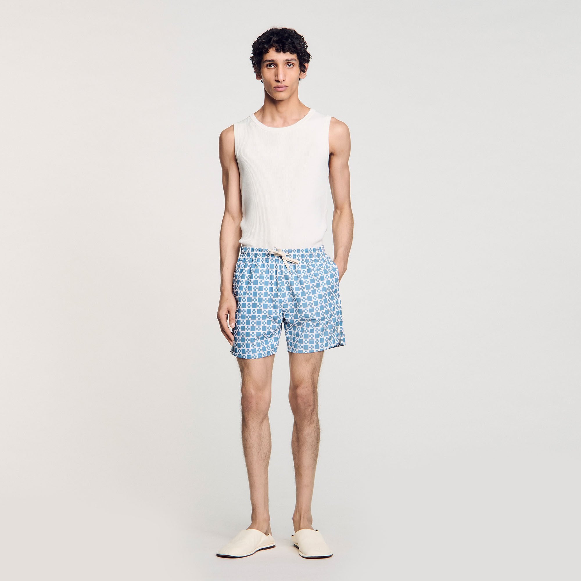 Sandro / Square Cross swim shorts Blue Sky