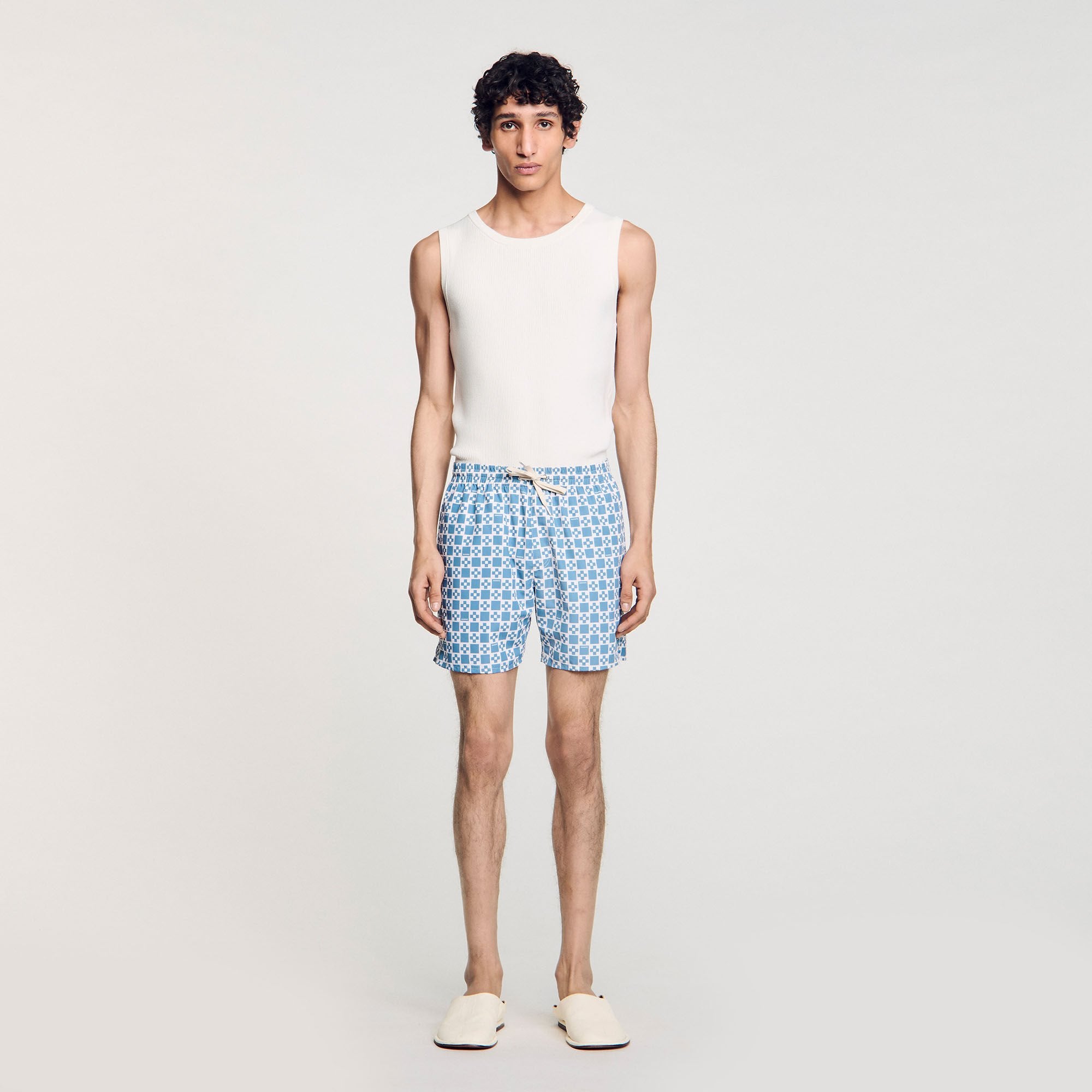 Sandro / Square Cross swim shorts Blue Sky