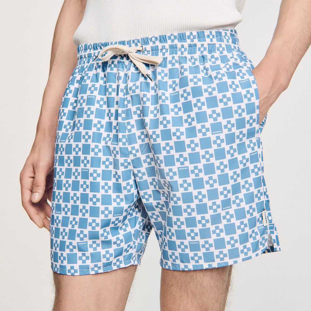 Sandro / Square Cross swim shorts Blue Sky