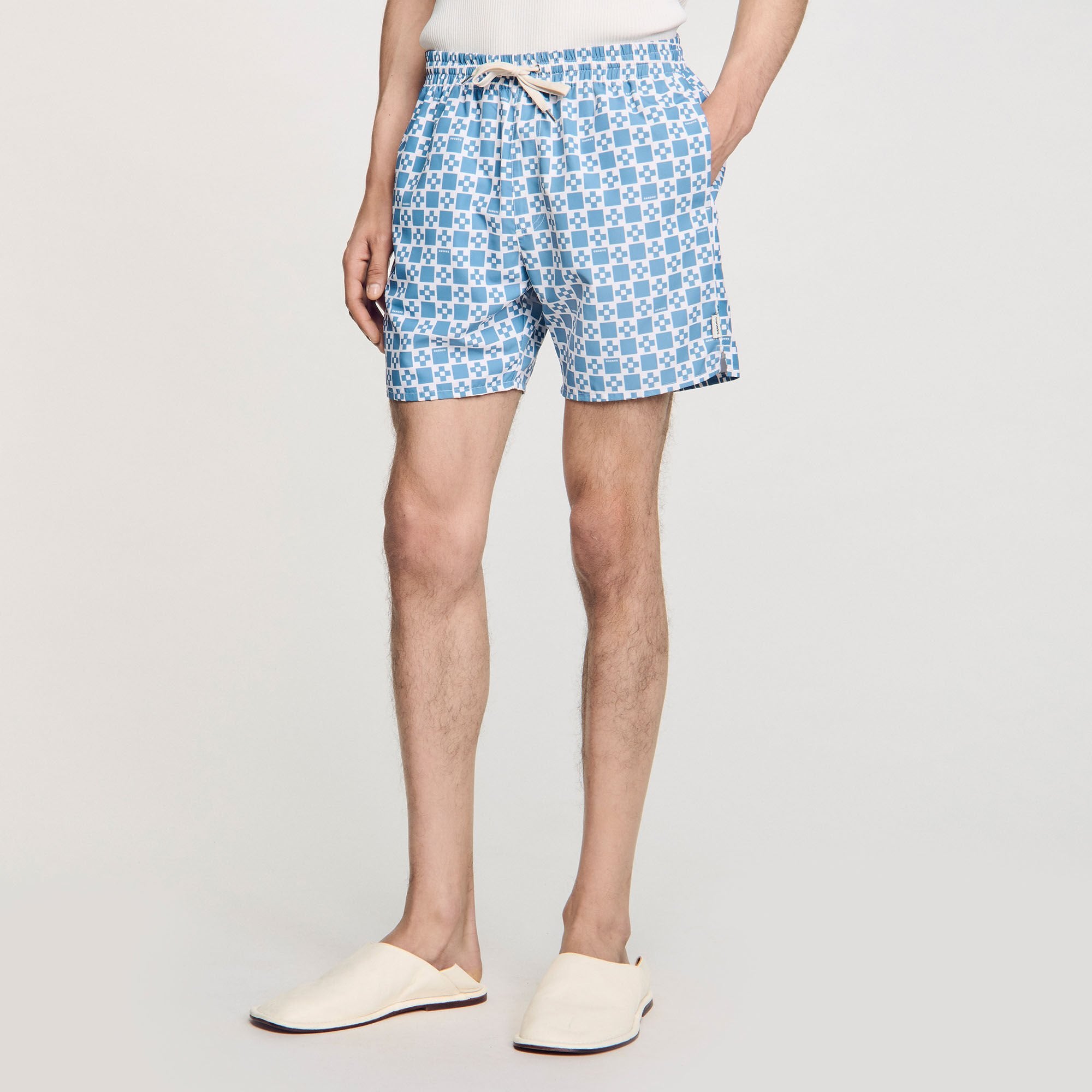 Sandro / Square Cross swim shorts Blue Sky