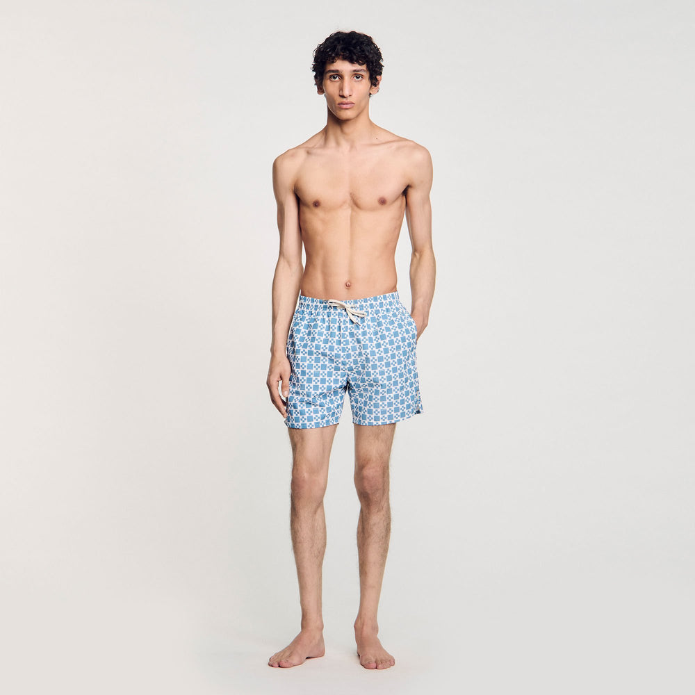 Sandro / Square Cross swim shorts Blue Sky