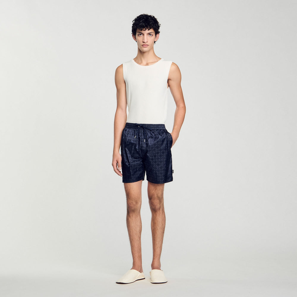 Sandro / Square Cross swim shorts Midnight Blue