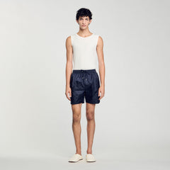 Sandro / Square Cross swim shorts Midnight Blue