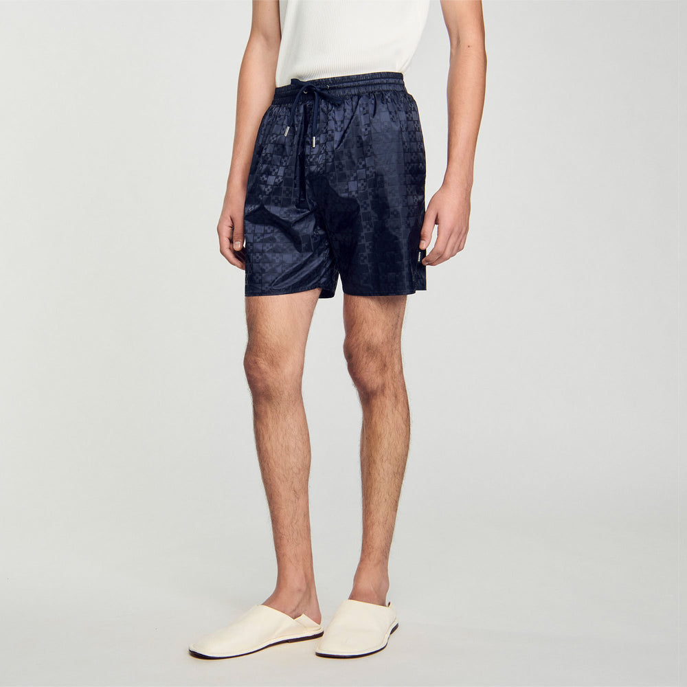 Sandro / Square Cross swim shorts Midnight Blue